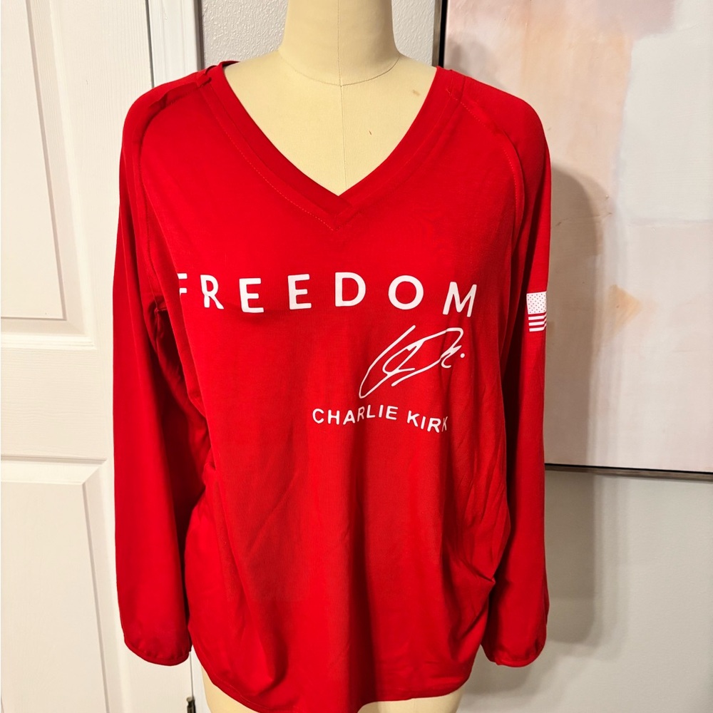 Red Freedom Long Sleeve Shirt